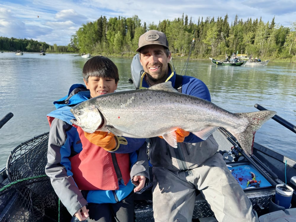 Kasilof River King Salmon Kid Fishing June